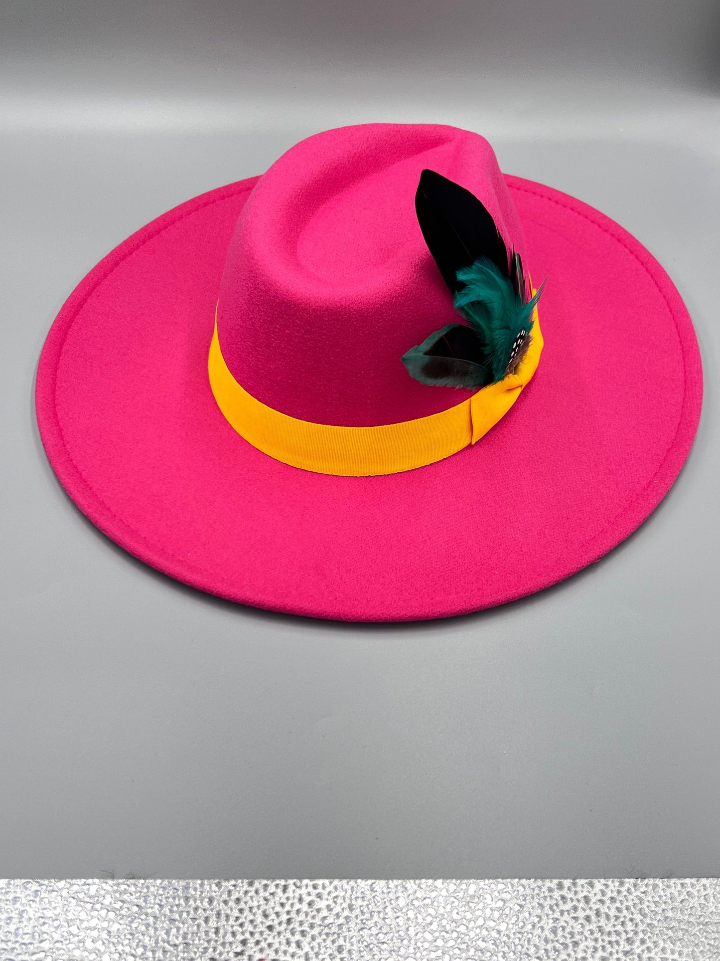 Luxury Bow tie Hat -Dark Pink