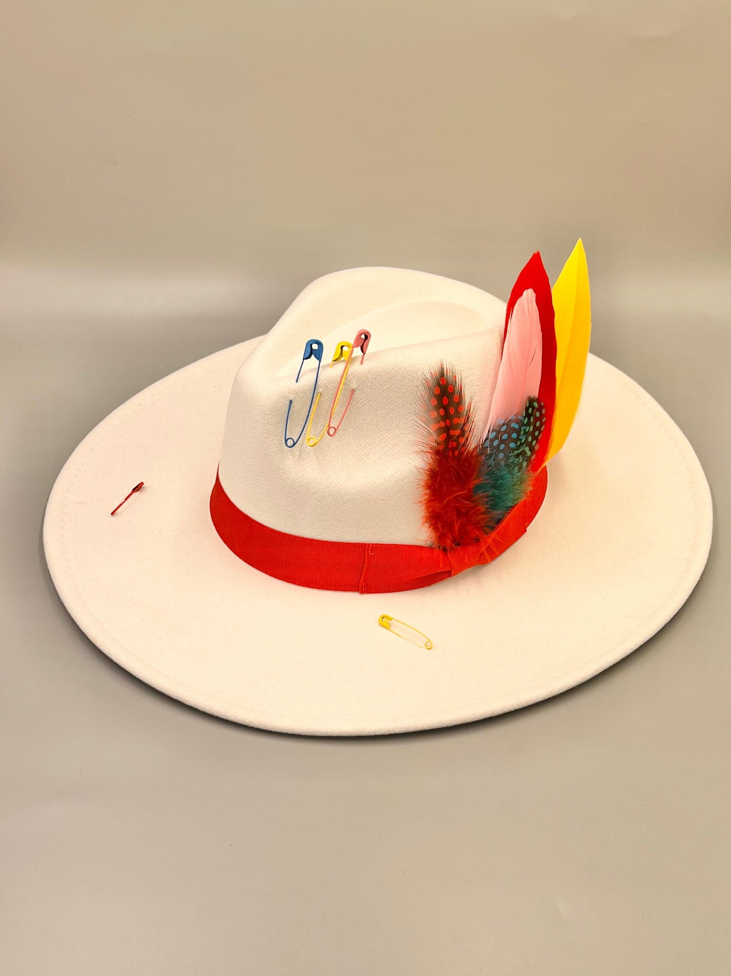 Luxe Bow Tie Fedora - White